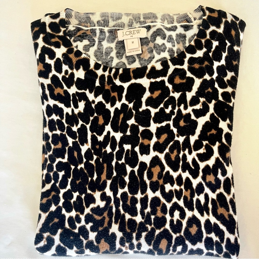 J. Crew Factory Teddie Sweater in Leopard - Picture 5 of 7